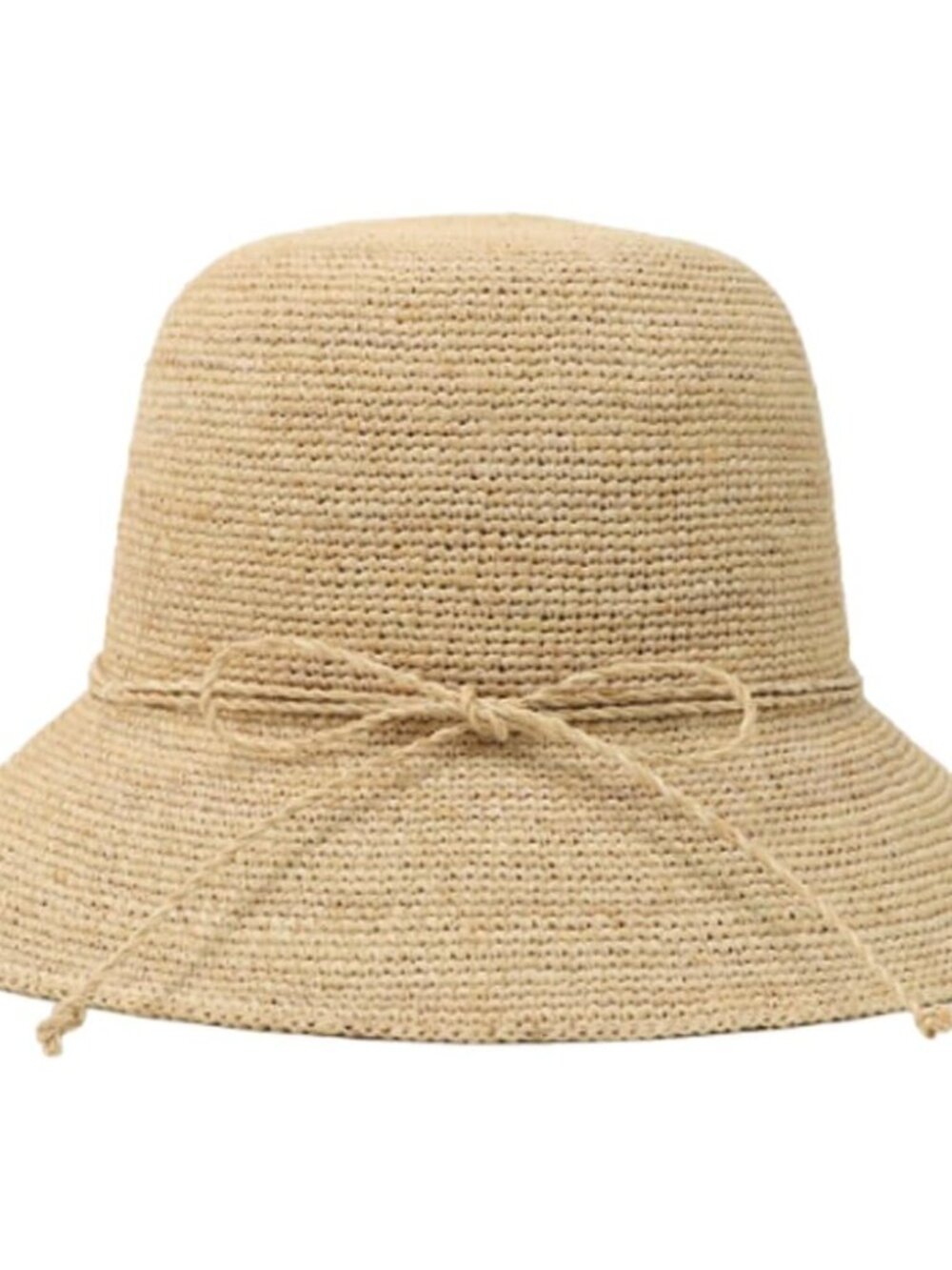 Women's Raffia Straw Hat Summer Beach Bucket Hat Handmade Natural Raffia Woven S